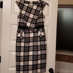 Karen Millen plaid peplum dress